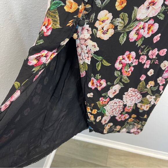 Maeve Puff-Sleeve Midi Dress Floral - Picture 7 of 12